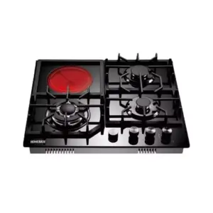 Homebase Table Top Burner 3 Gas & 1 Electric Plate Ceramic Hob 4818D4