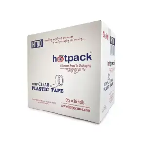 Hotpack Plastic Clear Tape Roll 2" (Pack of 36pcs)