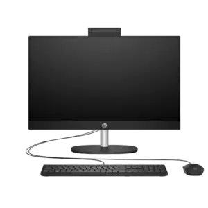 HP All-in-One Desktop PC with 23.8" FHD IPS Display, Core i5-1335U CPU, 8GB DDR4 RAM, 512GB PCIe NVMe M.2 SSD, Intel Iris Xe Graphics, Free DOS Jet Black 24-cr0124nh 91H64EA