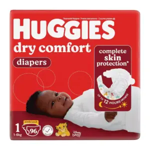 Huggies Nappies Dry Comfort Jumbo Size 1 2Pics (Packs of 84Pcs)