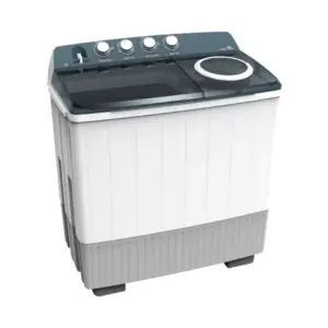 Hisense Washing Machine 16kg, Twin Tub, Manual Big Knobs, Transparent Lid, Lint and Drain Filter, Drain Pump, Stainless-Steel Tub, Crease-Resist, White WSDE161G