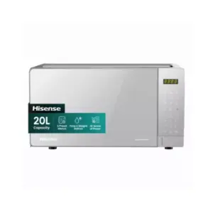 Hisense Digital Microwave Oven 20L 700W with Child Safety Lock, Push Button, Mirror Silver H20MOMS15