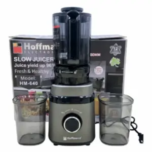 Klassic Kitchenware Hoffmans Slow Juicer 300W, 96% High Yield, Large 110mm Chute, HM640