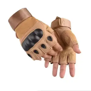 Faith Men's Outdoor Cycling Tactical Gloves for Sports, Mountain Climbing, Fitness, and Boxing Training: Anti-Slip and Wear-Resistant Half Finger Design (Size XL)