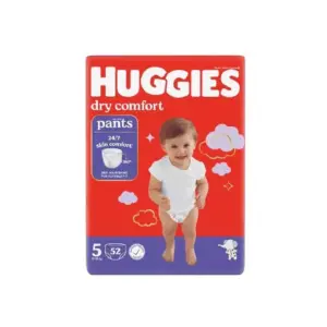 Huggies Dry Comfort Diaper Pant Size 5, 12-15kg 52pcs (Pack of 2pcs)