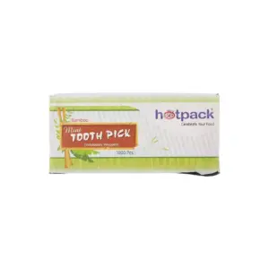 Hotpack Wrapped Bamboo Toothpick Mint 1000's Box (Pack of 12pcs)