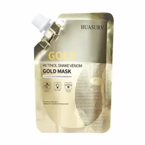 Faith Huasurv Retinol Snake Venom Peptide Gold Mask - Firming and Anti-Aging Face Mask, Rejuvenating Peel-Off Mask, 100g with Gold Infusion.