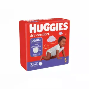 Huggies Dry Comfort Diaper Pant Size 3, 6-11kg 62pcs (Pack of 2pcs)