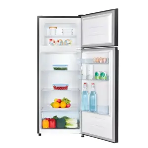 Hisense Refrigerator 205L Double Door, Top Freezer, Black RT1N205NEBN