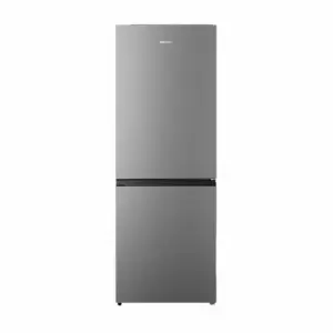 Hisense Refrigerator 223L Double Doors, Bottom Freezer, Defrost Cooling,  Energy Class A, Recessed Handle, Tempered Glass, Reversible Door, Inox H310BIT