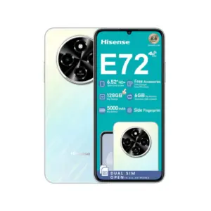 Hisense Mobile Phone E72, 3GB RAM / 128GB ROM, 6.75″ inch, 64Mp Camera, 5000mAh Battery Storage