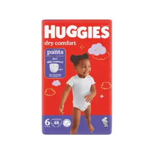 Huggies Dry Comfort Diaper Pant Size 6, 15-25kg 48pcs (Pack of 2pcs)