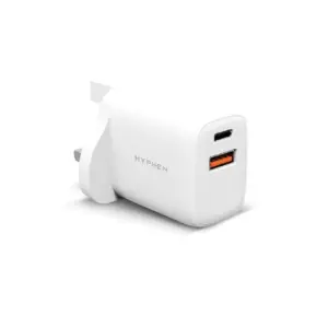 Esse Hyphen VoltPort Dual Port PD Adaptor UK Plug 20W White HPA-D20UKW0485