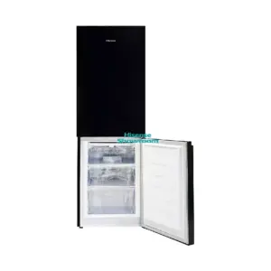 Hisense Refrigerator 221L Double Door, Bottom Freezer, Tempered Glass Shelves, Inox RB1N226SEBN