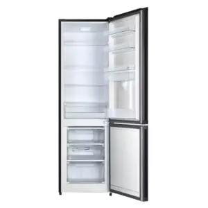 Hisense Refrigerator 263L Water Dispenser, Bottom Freezer, Defrost Cooling, A+ Energy Class, Recessed Handle, Big Guard, LED Light, Tempered Glass Black Mirror H370BMIB-WD