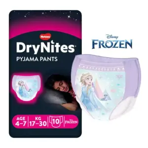 Huggies DryNites Pyjama Pants Girl 4-7 Years 17-30kg 10pcs (Pack of 3)