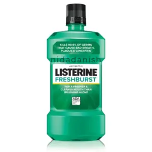 Johnson and Johnson Johnsons Listerine Freshburst Mouth Wash, for Bad Breath, Kills 99% of Germs That Cause Bad Breath & Fight Plaque & Gingivitis, ADA Accepted Mouthwash, Spearmint, 250ml 6017