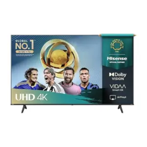 Hisense 65" LED UHD 4K Smart TV with Dolby Vision, 4K AI Upscaler, Voice Control, Precision Color, VIDAA 65A6Q