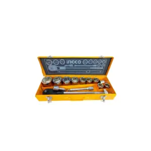 Ingco 15pcs 3/4" Socket Set with Cr-V Material, Heat Treated, Chromed Plated HKTS034151