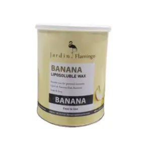 Lonni Cosmetics Jardin Flamingo Banana Liposoluble Wax 600ml – Nourishing Hair Removal Wax with Banana Extracts for Smooth & Gentle Skin Care