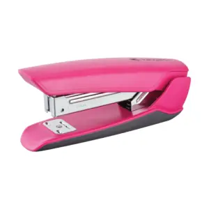 Kangaro Stationery Kangaro Stapler Nova 35 Pink For Lady Series Plastic Body Metal Inside 10 Sheets At Once, Dimensions : ‎14.4 x 5.3 x 4 cm P05755