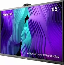 Hisense 65" HIDB Touch Screen TV Smart UHD 4K Digital Interactive Touch Monitor with Integrated 4K Camera, Dolby Atmos, GoBoard Wireless Transmission, Eye Comfort, Array Microphone 65MR6DE