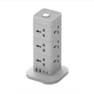 Kodtec Extension Socket 3-Pin Multi-Plug 3250W High-Power Industrial Power Strip, Professional UK Standard 13A Fused Extension with USB-C & USB-A Ports KT-1536UET
