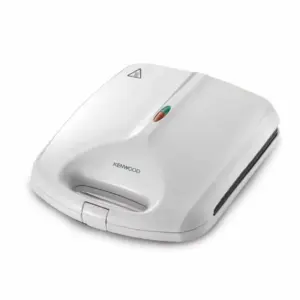 Kenwood Sandwich Toaster 4 Slice Nonstick 1200w Smp50.000wh - Nonstick Grill Plates Cool Touch Handle Unique Squared Design Light Indicator