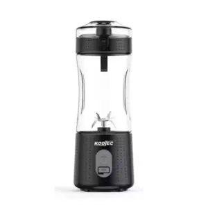 Kodtec Portable Blender Plastic Rechargeable 4000mAh High-Speed Personal Mixer 380ml, Professional 6-Blade Stainless Steel Smoothie Maker KT-3030RBL
