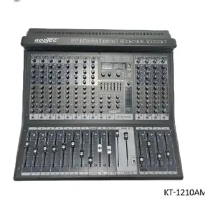 Kodtec Professional 12-Channel Audio Mixer, Compact Sound Console for Live Performance and Studio Recording KT-1210AM
