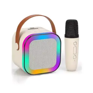 Generic Portable Wireless Karaoke with Speaker, Mic, LED Light, Bluetooth K12