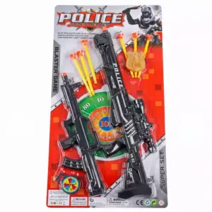 Toys Generic Police Super Heroes Deluxe Blaster Game Set – 2-in-1 Toy Rifle & Pistol Target Kit