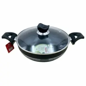 Klassic Kitchenware Klassic Non Stick Kadai with Lid 26cm 174