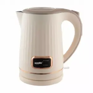 Kodtec Electric Kettle Double-Layer Cool-Touch Safety Design 1.8L, Professional 100% Stainless Steel Interior Rapid Boil Kettle KT-7015B