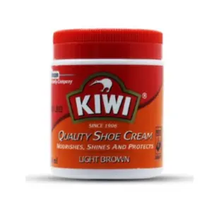 Kiwi Quality Shoe Cream Light Brown for Shine and Water Protection 150ml (Pack of 24pcs)