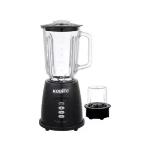 Kodtec Blender 1.5L, 50gm Mill Glass Jar, Stainless Steel Blade, 2-Speed Control 400W KT-3028BL