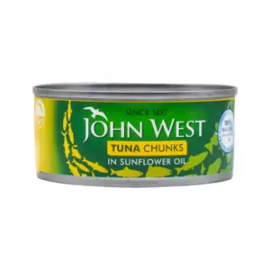John West Tuna Chunks in Sunflower Oil 145g (Pack of 48pcs)