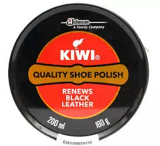 Kiwi Quality Shoe Polish Black for Shine and Water Protection 200ml (Pack of 48Pcs)