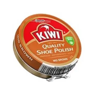 Kiwi Quality Shoe Polish Mid Brown for Shine and Water Protection (pack of 100ml x 144)