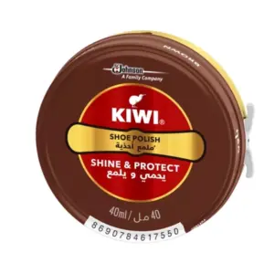 Kiwi Quality Shoe Polish Mid Brown for Shine and Water Protection 40ml (Pack of 144pcs)