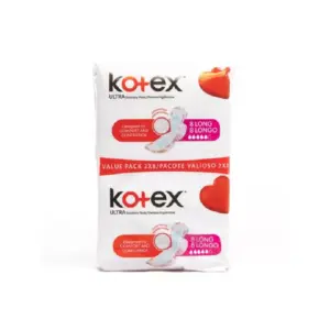 Kotex Ultra Long Twin Pack Pads (Pack of 16)