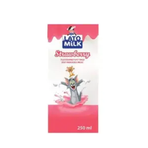 Lato Milk Lato Strawberry Flavoured Milk 250ml (Pack of 24Pcs)