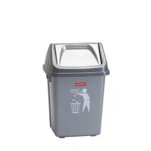 Lionstar Dustbin 5L Square Swing C-5 Flip Top Waste Bins Large With Swing Lid BPF Free Plastic