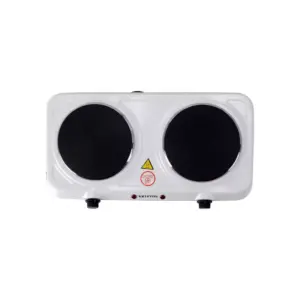 Krypton Double Solid Hot Plate Overheat Protection, 2000W, White KNHP5306