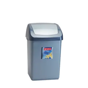 Lionstar Dustbin 10.7L Krista C-61 Square Swing Pal Flip Top Waste Bins Large With Swing Lid BPF Free Plastic