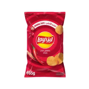 Lay’s Lays Potato Chips Chilli 165g (Pack of 20pcs)
