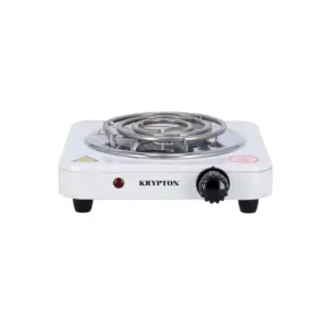 Krypton Single Burner Hot Plate Compact, Lightweight, 1000W, White, KNHP5309