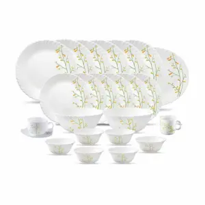 La Opala Dinner Set Citron Weave Classique 47 Pieces LW047