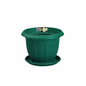 Lionstar Lotus Pot No6 w/Cover 215Ø FP-40 Plastic Planter Pot, Outdoors and Indoors Garden, Sturdy and Durable