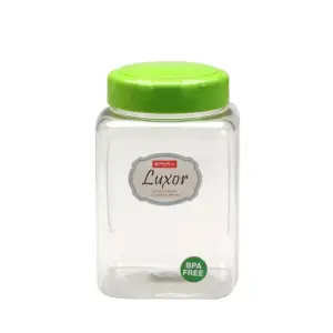 Lionstar Storage Square Plastic Jar 1400ML Luxor PP-17 Air Tight Container & Storage Space Saving Box BPA Free